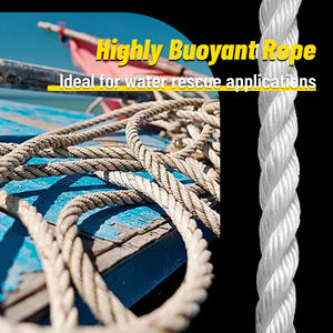 Florescence Corde d'amarrage marine torsadée en polypropylène (PP) à 3 brins, 4mm-64mm, avec charnière pour navires et bateaux, Shandong - Product Image 5