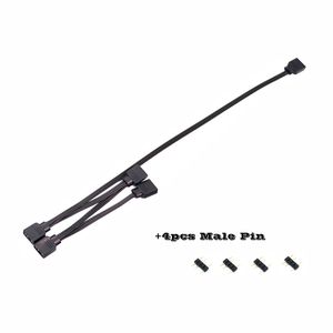 Angitu kabel ekstensi kontrol cahaya Motherboard pria ke wanita ARGB adaptor kabel ekstensi 24Awg 5V Cable 3Pin kabel ekstensi sinkronisasi ARGB - Product Image 5
