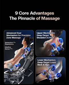 Nouveau fauteuil de massage Shiatsu intelligent 3D à double moteur, avec rail SL, zéro gravité, multifonction, pour la maison, vente en gros - Product Image 3