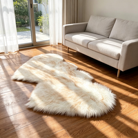Tapis en polyester doux en gros d'usine, tapis double cœur, idéal pour la décoration de la maison, du salon et de la chambre à coucher