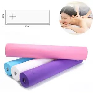 PP Non-woven Disposable Bedsheet Fitted Perforated Bed Sheet Roll for Spa Beauty Salon medical supplies disposable