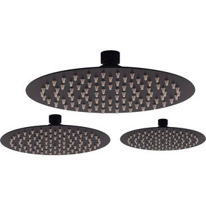 Pomme de douche ronde en acier inoxydable noir DM 200 Bandeau de bain - Product Image 2