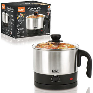 Marmite à nouilles électrique RAF 1500W Olla <span class=keywords><strong>De</strong></span> Fideos Marmite en acier inoxydable <span class=keywords><strong>de</strong></span> 1,5 L avec voyant lumineux et base pivotante à 360 degrés - Product Image 2