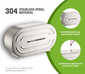 เครื่องจ่ายกระดาษม้วนจัมโบ้แบบคู่สำหรับสำนักงาน ยี่ห้อ FANDA Factory รุ่น Personalized ติดผนัง ทันสมัย เป็นมิตรกับสิ่งแวดล้อม ผลิตจากสแตนเลส - Product Image 4