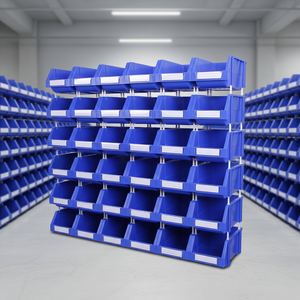 Capacité de charge lourde PP plastique bac de <span class=keywords><strong>rangement</strong></span> techniques d'injection empilable organisateur de bureau pour le stockage de petites pièces - Product Image 1