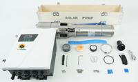 Pompe solaire multifonction 4 pouces AC/DC sans balais haute pression étanche avec turbine en plastique, garantie OEM 3 ans pour puits agricoles