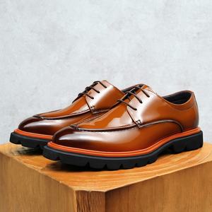 Chaussures décontractées pour hommes en cuir véritable à lacets, à bout fermé, imperméables, respirantes, désodorisantes, à semelle épaisse, motif floral intemporel - Product Image 6