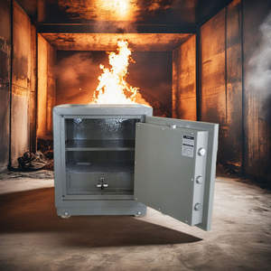 <span class=keywords><strong>Coffre</strong></span>-<span class=keywords><strong>fort</strong></span> ignifuge pour bureau à domicile, antivol, en acier robuste avec deux clés - Product Image 5