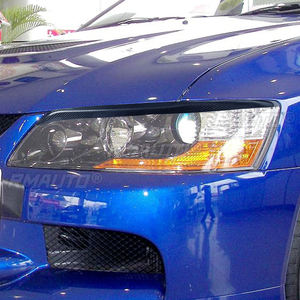 1 paire de couvre-phares de voiture en fibre de carbone véritable, garnitures pour Mitsubishi EVO7-9 2003-2007, accessoires de voiture - Product Image 5