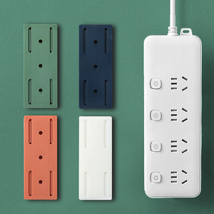 Power strip holder, household socket and power strip holder, movable, no-drill, wall-mounted adhesive organizer. - Product Image 1