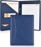 Porte-documents en PU A4 avec organiseur, porte-cartes de visite, pour documents juridiques, dossiers d'entretien, bloc-notes format lettre inclus