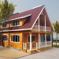 Villas modernes en conteneurs préfabriqués, ensembles complets, provenant d'un fabricant chinois – Maisons en bois avec salon, abri de voiture, chambre et bureau.