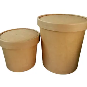Biodegradable डिस्पोजेबल दूर ले कागज गर्म सूप कप