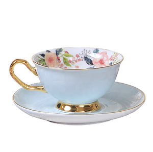 European-Style Glazed Ceramic Tea <b>Cup</b> <b>Set</b> Hot Selling for Home Afternoon Tea Wedding Parties Giveaways - Product Image 1