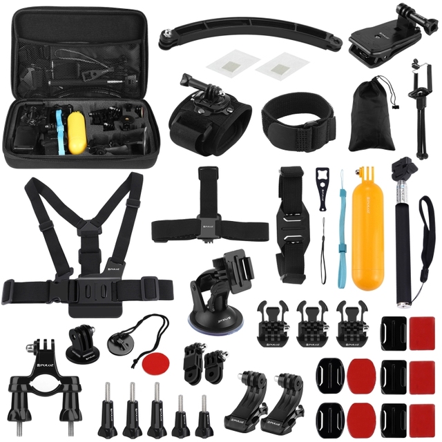New Designs Action Cameras Accessories Kit 50 in 1 Mount Head Chest Strap Suction Cup Accessories Set for GoPro Hero 8 7 6 6 5 4