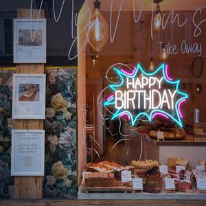 Enseigne néon LED en forme de cœur alimentée par USB, Joyeux Anniversaire, longueur de découpe 2m, indice de protection IP20, blanc/rose, blanc chaud doux 2700K, pour anniversaire - Product Image 6