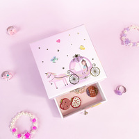 Boîte à musique en bois personnalisée avec estampage à chaud rotatif, ballerine, charrette de princesse, mouvement mécanique, écologique, pour le rangement de bijoux