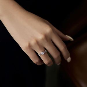 Dylam Dainty Jewelry Manufacturer Rhodium 18K Gold Plated 925 <b>Silver</b> 5A Zirconia Open <b>Adjustable</b> Bridal Promise <b>Rings</b> for Women - Product Image 3