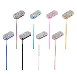 Nuevo Espejo <span class=keywords><strong>de</strong></span> Inspección <span class=keywords><strong>de</strong></span> Pestañas <span class=keywords><strong>de</strong></span> Acero Inoxidable con Incrustaciones <span class=keywords><strong>de</strong></span> Diamantes, Espejo <span class=keywords><strong>de</strong></span> <span class=keywords><strong>Maquillaje</strong></span> Cuadrado Grande <span class=keywords><strong>de</strong></span> Mano - Product Image 5