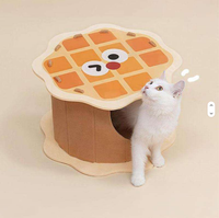 En gros, Niche pour chat en feutre en forme de gaufre, Lit d'intérieur élégant et confortable pour chat, Nid pour chat en forme de crêpe, Mobilier pour animaux de compagnie, Lit pour animaux de compagnie en feutre confortable
