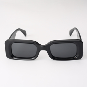 Gafas de Sol de Acetato con Montura Completa Rectangular Estrecha para Mujer, Protección UV400 100%, Protección Solar, En Stock - Product Image 3