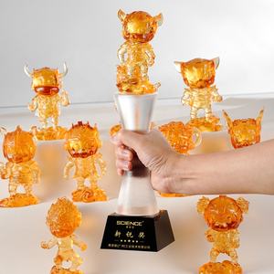 รางวัลคริสตัลเคลือบเงาแบบกำหนดเอง รูปแบบนักรบปกป้องสิบสองนักษัตรจีน - Product Image 3