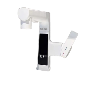 Hiện đại Đen Brass thông minh lưu vực vòi với LED hiển thị nhiệt độ duy nhất xử lý nóng lạnh phòng tắm bồn rửa tap van gốm lõi - Product Image 1