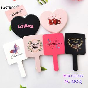 OEM Logo Mini Pocket Heart-Shaped Lighted Makeup Tool Personalized Rhinestones Wholesale Low Price Cosmetic Mirrors - Product Image 5