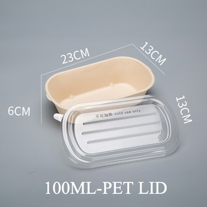도매 1000ml 재활용 소재 친환경 생분해 크라프트 박스 스시, 국수, 샐러드용 식품 용기 - Product Image 4