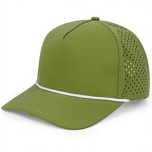 Gorras de Béisbol de Alto Rendimiento al por Mayor, Corte Láser, Transpirables, de Secado Rápido, Resistentes al Agua, Visera Plana, Cierre a Presión, Logotipo Personalizado OEM, Unisex - Product Image 2