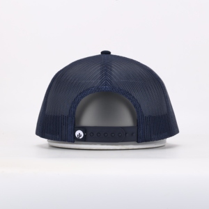 Sombrero de camionero de estilo americano 112 para adultos, gorra Snapback para exteriores de 6 paneles azul marino sólido, logotipo de parche tejido para venta al por mayor - Product Image 5