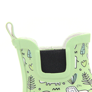 Bottes de pluie <span class=keywords><strong>Chelsea</strong></span> en caoutchouc pour tout-petits, collection quatre saisons, motif animaux de dessin animé nordique et ballons, couleur menthe, vente en gros - Product Image 6
