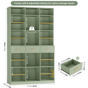 Lemari Pajangan Modern untuk Rumah Kantor Ruang Tamu Kamar Tidur Ruang Makan Bengkel Rak Penyimpanan Furnitur Rumah Serbaguna - Product Image 6