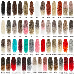 <span class=keywords><strong>Jessica</strong></span> Curl Capelli Sintetici all'Uncinetto 22 Pollici Ombre Biondo Ondulato Profondo Extension - Product Image 2