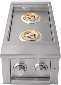 Estufa <span class=keywords><strong>de</strong></span> <span class=keywords><strong>Gas</strong></span> Moderna Premium <span class=keywords><strong>de</strong></span> 2 Quemadores, Acero Inoxidable 304, Encendido Electrónico, para Barbacoa Interior, Cocinas Exteriores (Fábrica) - Product Image 2