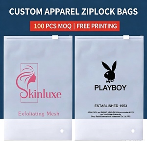 Sacs d'emballage pour vêtements, sacs en plastique givrés avec fermeture éclair sans trou d'aération pour vêtements, t-shirts - Product Image 5