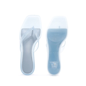 Nouvelle Arrivée Tongs plates pour <span class=keywords><strong>femme</strong></span> en PVC souple, style décontracté, design mode estival avec cristaux - Product Image 3