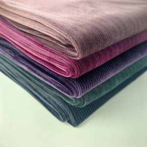 Vải thun gân nhung siêu mềm Ấn Độ 290GSM, chất liệu dệt kim chải hai mặt, vải gân AB, bán chạy, giá rẻ, chất liệu may đầm - Product Image 2