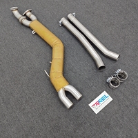 Tuyau d'échappement intermédiaire haute performance 101 mm avec bouclier thermique doré pour BMW M2 G87