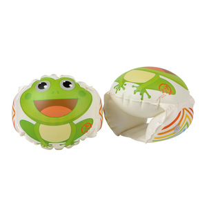 Qicaibei Childrens Swimming Arm Ring <b>Inflatable</b> <b>Float</b> Cartoon Frog Design For Kids And Adults Water Play Toy - Product Image 1
