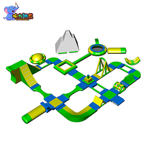 Tùy chỉnh ngoài trời thiết bị giải trí <span class=keywords><strong>Inflatable</strong></span> công viên nước trở ngại khóa học người lớn nổi đảo - Product Image 4