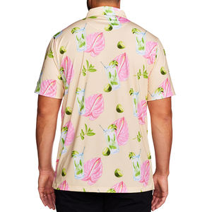 Lightweight Slim Fit <b>Men's</b> Golf Sportswear <b>for</b> T-<b>Shirt</b> Custom Embroidery Logo Full Print Stretch Quick Dry Knitted Jersey - Product Image 4