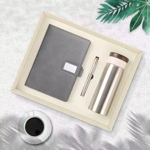 Juego de Regalo de Cuaderno de Negocios de Lujo con Logotipo Corporativo Personalizado, Cuaderno A5 de PU, Planificador, Taza Térmica y Bolígrafo, 3 Piezas - Product Image 5