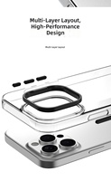 Support magnétique antichoc de luxe pour iPhone 17 en PC, ultra-fin et transparent avec effet miroir