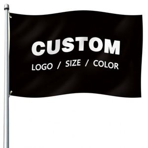 Factory Wholesale Premium Fabric Good Quality Black Custom Flags <b>Banners</b> - Product Image 3