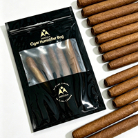 Sac à Cigares Personnalisé avec Fermeture Éclair, Humidificateur Portable et Feuille de Maintien de l'Humidité pour Emballage de Cigares