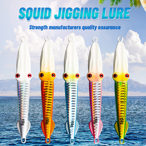 เหยื่อปลอมปลาหมึก 150 กรัม สำหรับตกปลาทะเล ปลาทูน่า เหยื่อจิ๊กปลาหมึกเทียม พร้อมคุณสมบัติเรืองแสงในที่มืด - Product Image 2