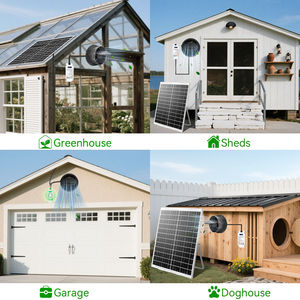 Ventilatore di ventilazione solare compatto da 4 pollici a risparmio energetico con funzione Timer 25W pannello 4A batteria per piccoli locali utilitari - Product Image 6