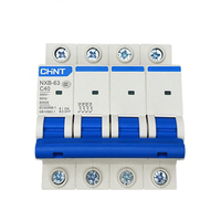 Chint-Disyuntor en miniatura MCB Curva C, 1P, 2P, 3P, 4P, 6A, 10A, 16A, 63A, para uso doméstico