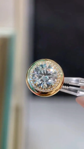 7CT Round Cut Lab Grown <b>Diamond</b> Halo Engagement <b>Ring</b> Luxury Statement Bridal Fine Jewelry for Women - Product Image 3